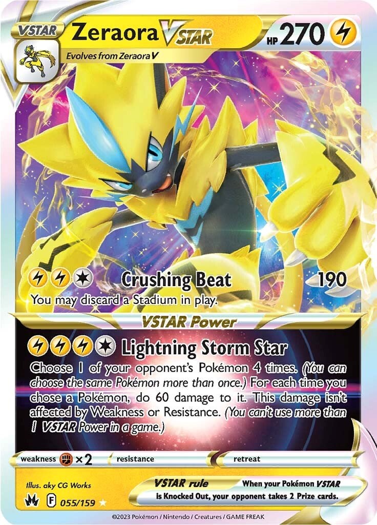 Zeraora VSTAR (055/159) [Sword & Shield: Crown Zenith] | Shuffle n Cut Hobbies & Games