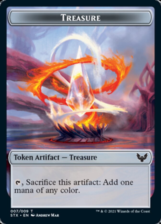 Elemental // Treasure Double-Sided Token [Strixhaven: School of Mages Tokens] | Shuffle n Cut Hobbies & Games