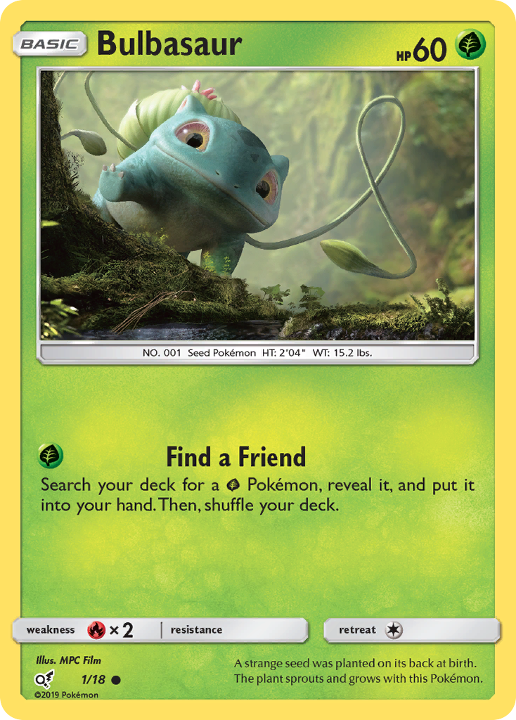 Bulbasaur (1/18) [Sun & Moon: Detective Pikachu] | Shuffle n Cut Hobbies & Games