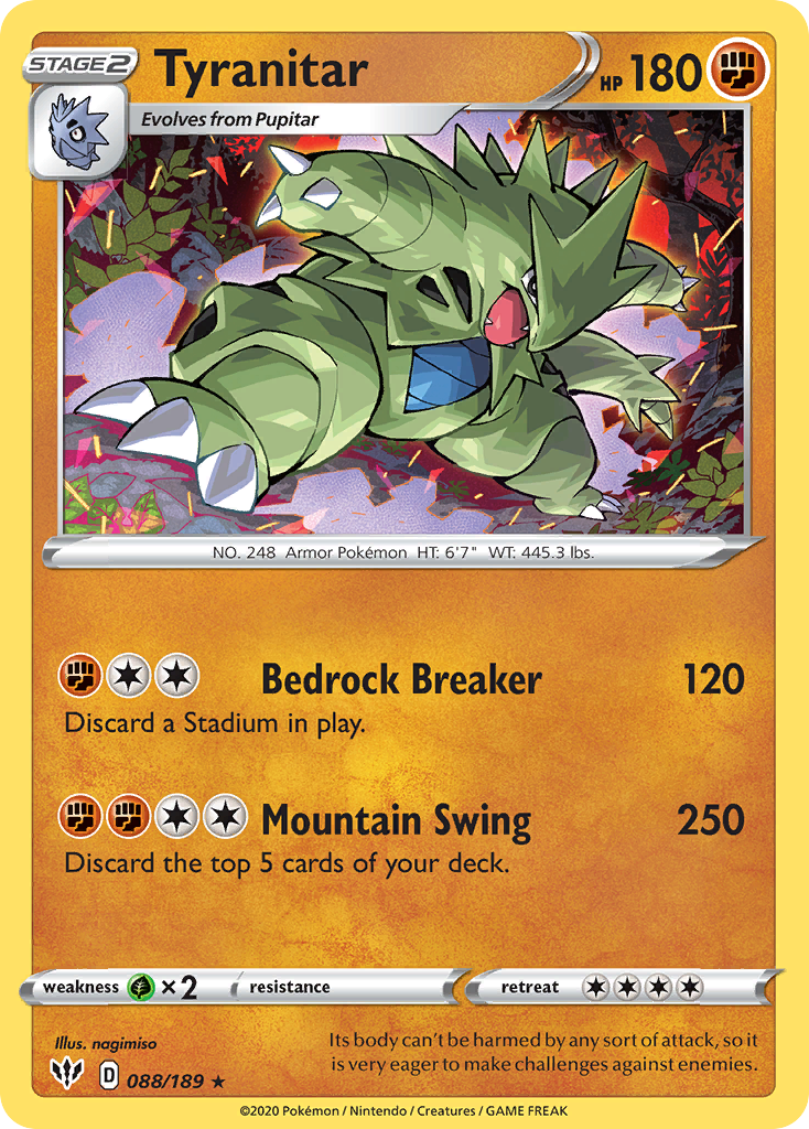 Tyranitar (088/189) [Sword & Shield: Darkness Ablaze] | Shuffle n Cut Hobbies & Games