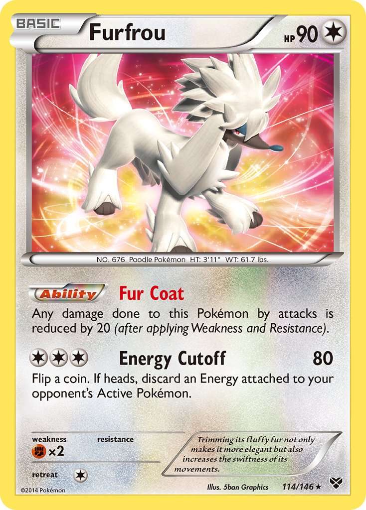 Furfrou (114/146)(Cosmos Holo) (Blister Exclusive) [XY: Base Set] | Shuffle n Cut Hobbies & Games