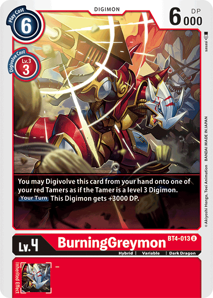 BurningGreymon [BT4-013] [Great Legend] | Shuffle n Cut Hobbies & Games