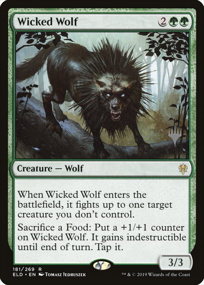 Wicked Wolf (Promo Pack) [Throne of Eldraine Promos] | Shuffle n Cut Hobbies & Games