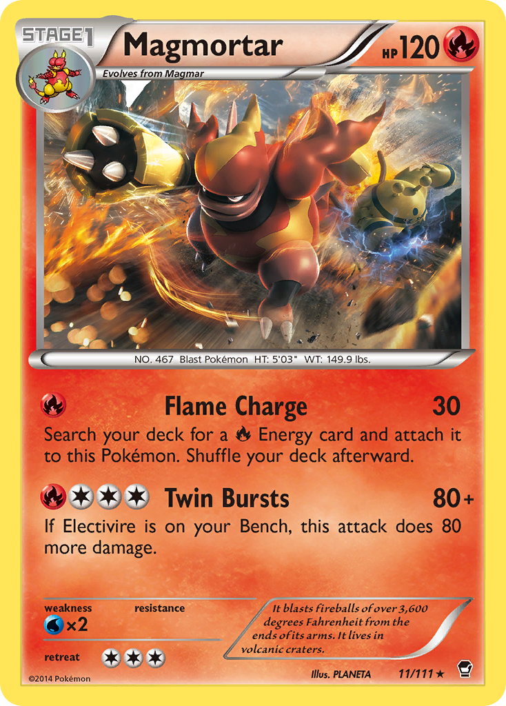 Magmortar (11/111) [XY: Furious Fists] | Shuffle n Cut Hobbies & Games