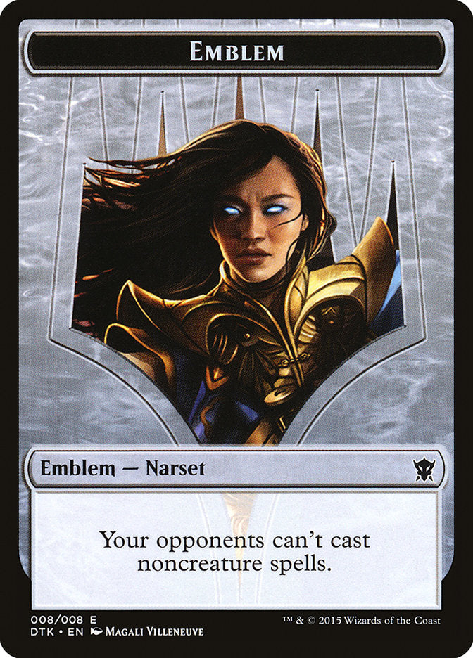 Narset Transcendent Emblem [Dragons of Tarkir Tokens] | Shuffle n Cut Hobbies & Games