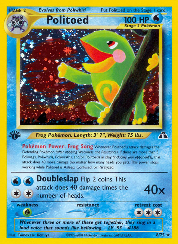 Politoed (8/75) [Neo Discovery 1st Edition] | Shuffle n Cut Hobbies & Games