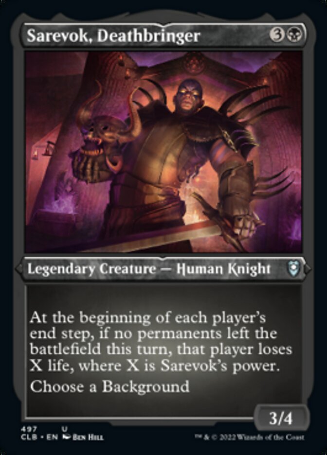 Sarevok, Deathbringer (Foil Etched) [Commander Legends: Battle for Baldur's Gate] | Shuffle n Cut Hobbies & Games