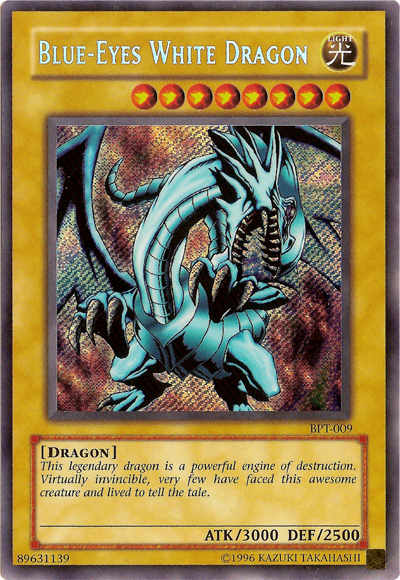 Blue-Eyes White Dragon [BPT-009] Secret Rare | Shuffle n Cut Hobbies & Games