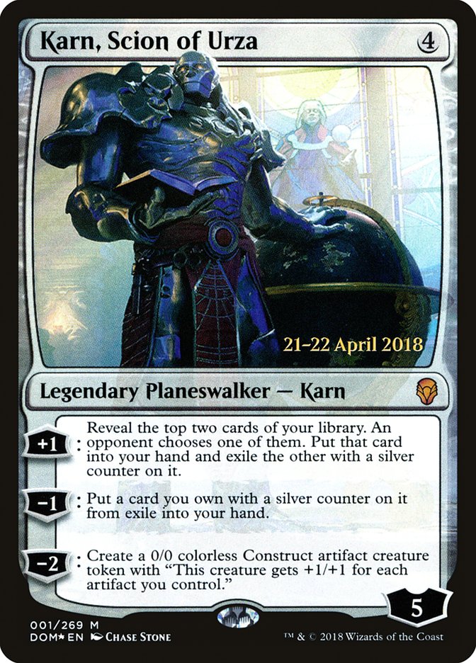 Karn, Scion of Urza [Dominaria Prerelease Promos] | Shuffle n Cut Hobbies & Games