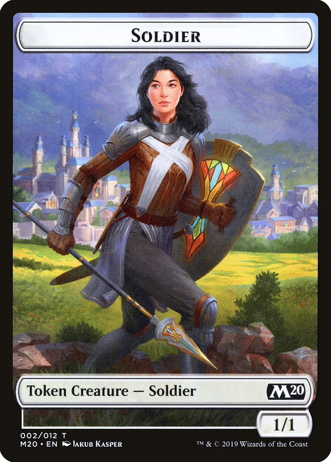 Soldier Token [Core Set 2020 Tokens] | Shuffle n Cut Hobbies & Games