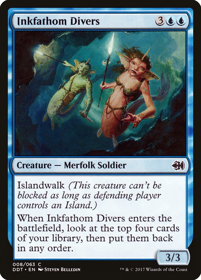 Inkfathom Divers [Duel Decks: Merfolk vs. Goblins] | Shuffle n Cut Hobbies & Games