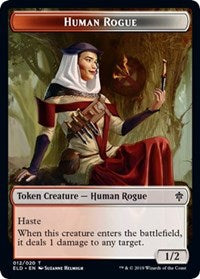 Human Rogue // Food (16) Double-Sided Token [Throne of Eldraine Tokens] | Shuffle n Cut Hobbies & Games