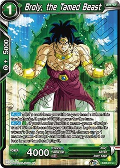 Broly, the Tamed Beast (EB1-31) [Battle Evolution Booster] | Shuffle n Cut Hobbies & Games