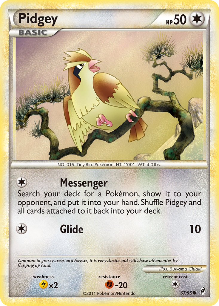 Pidgey (67/95) [HeartGold & SoulSilver: Call of Legends] | Shuffle n Cut Hobbies & Games