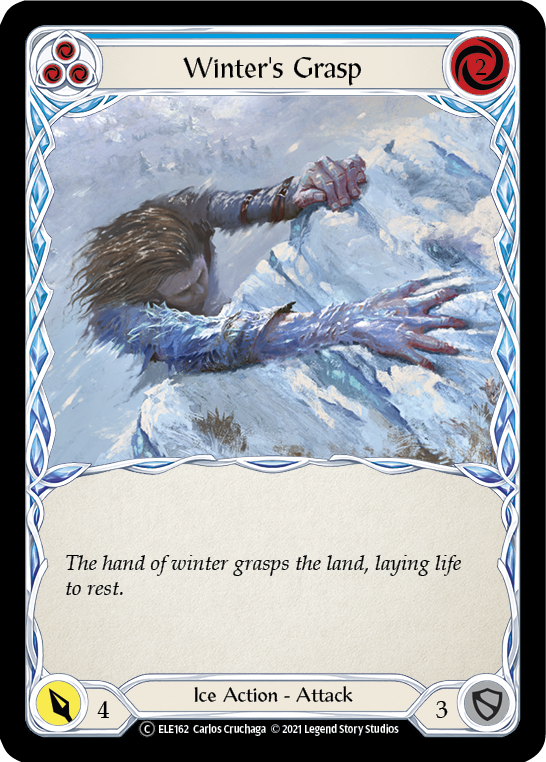 Winter's Grasp (Blue) [U-ELE162] Unlimited Normal | Shuffle n Cut Hobbies & Games