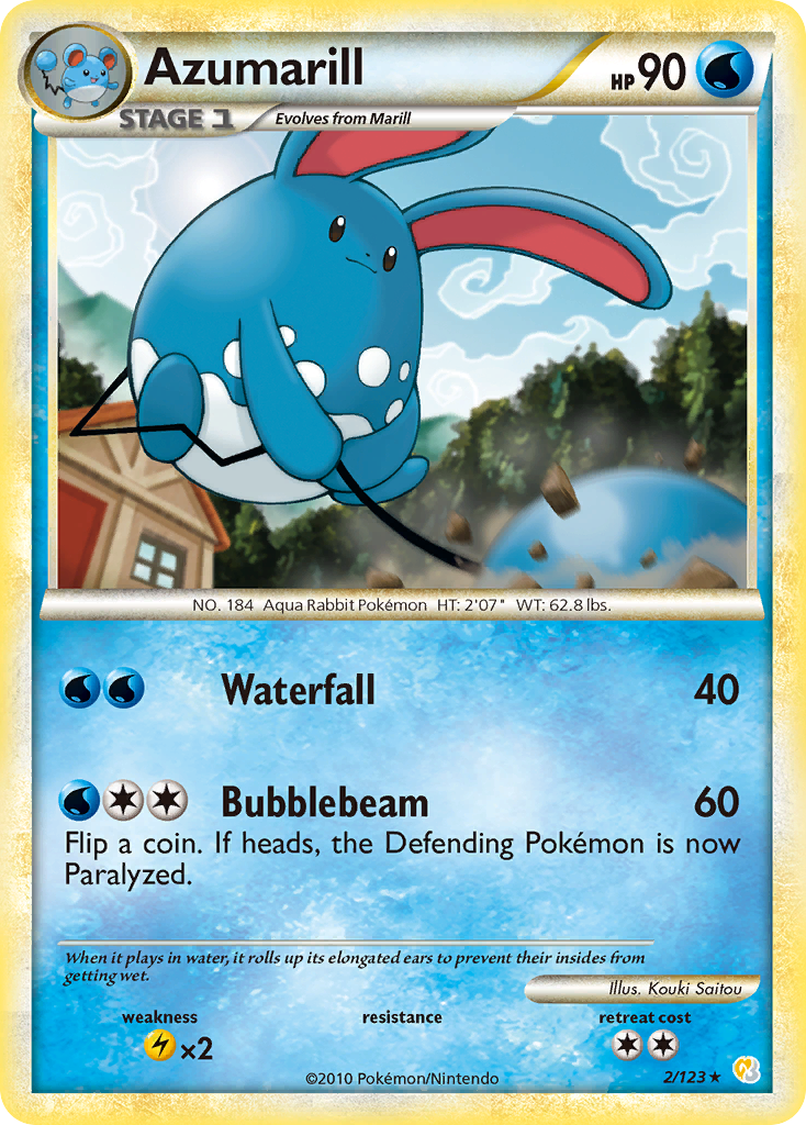 Azumarill (2/123) [HeartGold & SoulSilver: Base Set] | Shuffle n Cut Hobbies & Games