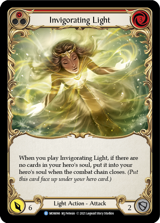 Invigorating Light (Red) (Rainbow Foil) [MON066-RF] 1st Edition Rainbow Foil | Shuffle n Cut Hobbies & Games