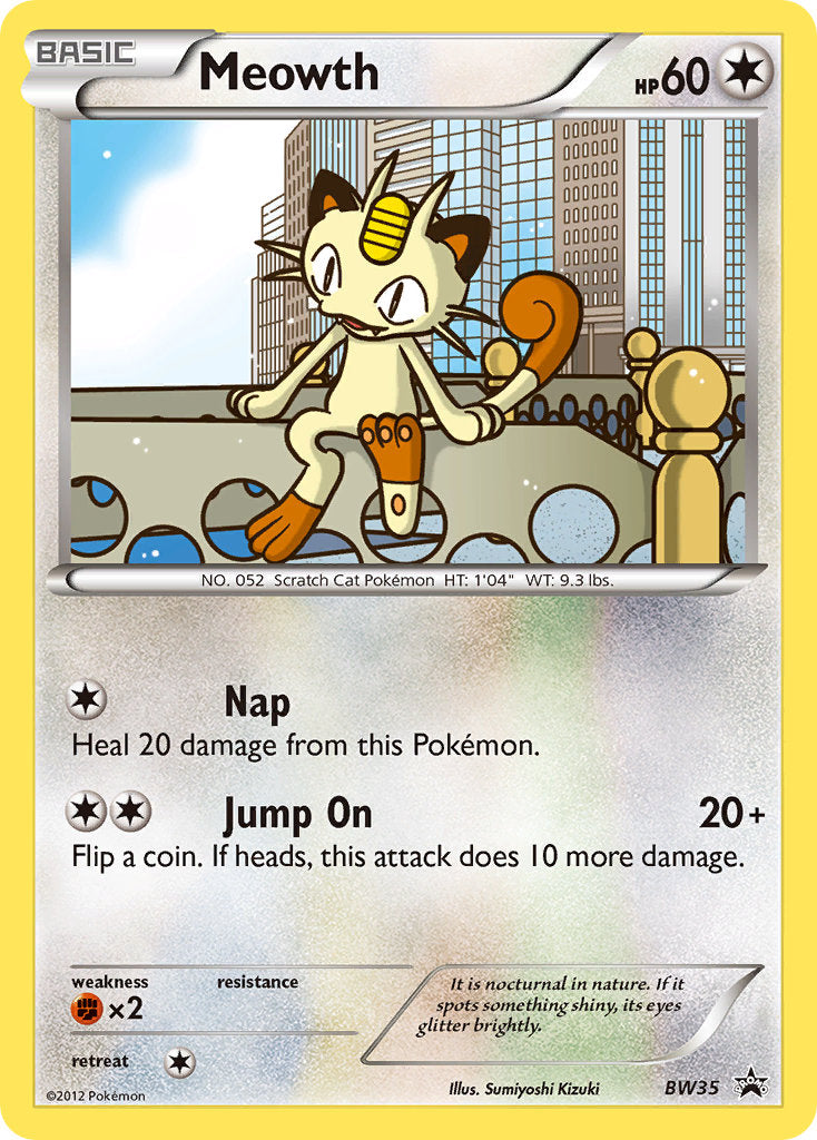 Meowth (BW35) (Cosmos Holo) [Black & White: Black Star Promos] | Shuffle n Cut Hobbies & Games