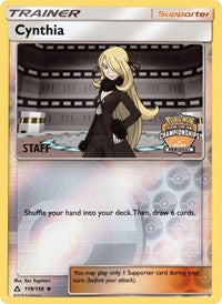 Cynthia (119/156) (Staff Regional Championship Promo) [Sun & Moon: Ultra Prism] | Shuffle n Cut Hobbies & Games