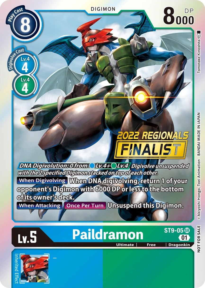 Paildramon [ST9-05] (2022 Championship Offline Regional) (Online Finalist) [Starter Deck: Ultimate Ancient Dragon Promos] | Shuffle n Cut Hobbies & Games