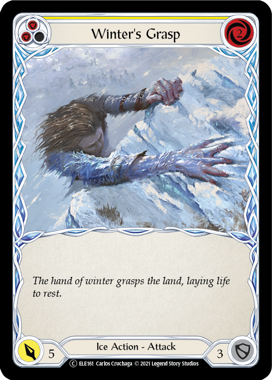 Winter's Grasp (Yellow) [U-ELE161] Unlimited Rainbow Foil | Shuffle n Cut Hobbies & Games