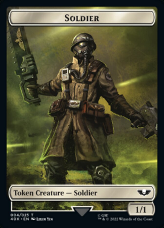 Soldier (004) // Vanguard Suppressor Double-Sided Token (Surge Foil) [Warhammer 40,000 Tokens] | Shuffle n Cut Hobbies & Games