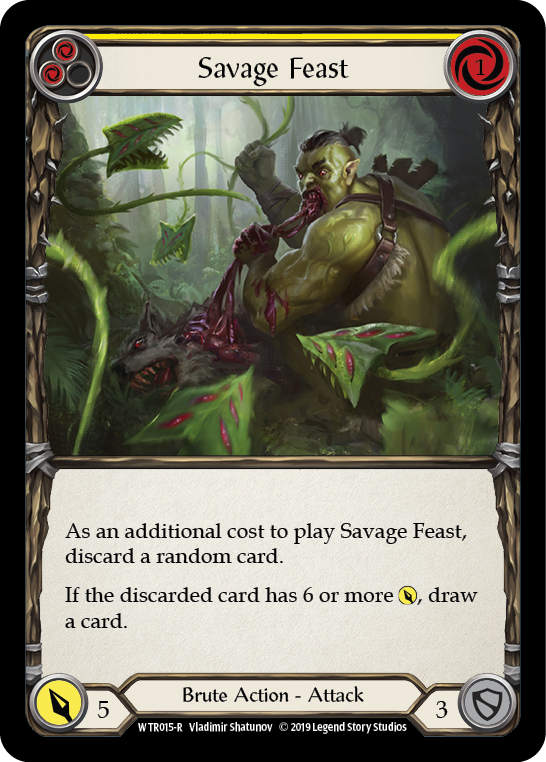 Savage Feast (Yellow) [WTR015-R] Alpha Print Normal | Shuffle n Cut Hobbies & Games