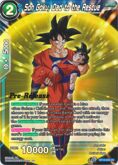 Son Goku, Dad to the Rescue (BT13-035) [Supreme Rivalry Prerelease Promos] | Shuffle n Cut Hobbies & Games