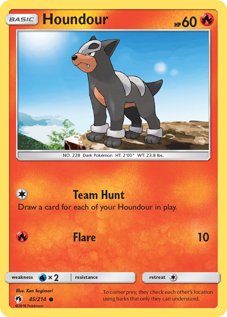 Houndour (45/214) [Sun & Moon: Lost Thunder] | Shuffle n Cut Hobbies & Games