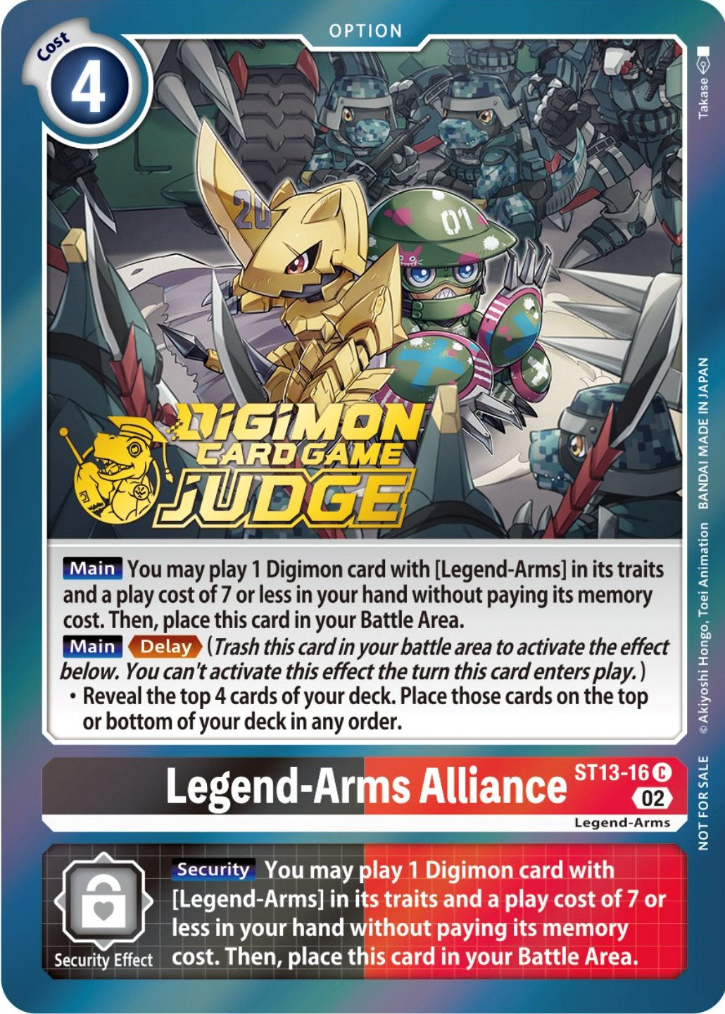 Legend-Arms Alliance [ST13-16] (Judge Pack 3) [Starter Deck: Ragnaloardmon Promos] | Shuffle n Cut Hobbies & Games