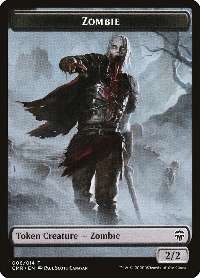 Horror // Zombie Double-Sided Token [Commander Legends Tokens] | Shuffle n Cut Hobbies & Games