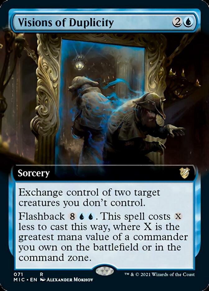 Visions of Duplicity (Extended Art) [Innistrad: Midnight Hunt Commander] | Shuffle n Cut Hobbies & Games