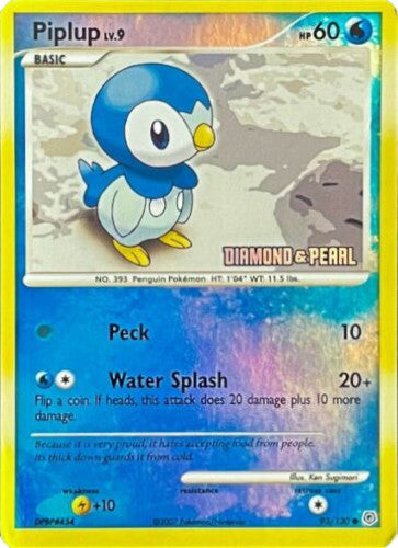 Piplup (93/130) (Diamond and Pearl) [Burger King Promos: 2008 Collection] | Shuffle n Cut Hobbies & Games