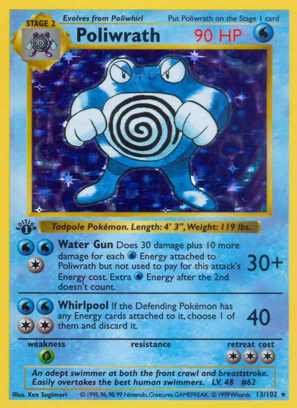 Poliwrath (13/102) (Shadowless) [Base Set 1st Edition] | Shuffle n Cut Hobbies & Games