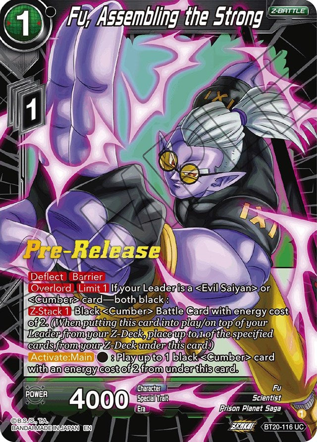 Fu, Assembling the Strong (BT20-116) [Power Absorbed Prerelease Promos] | Shuffle n Cut Hobbies & Games