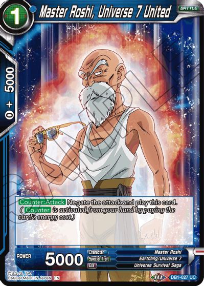 Master Roshi, Universe 7 United (Reprint) (DB1-027) [Battle Evolution Booster] | Shuffle n Cut Hobbies & Games