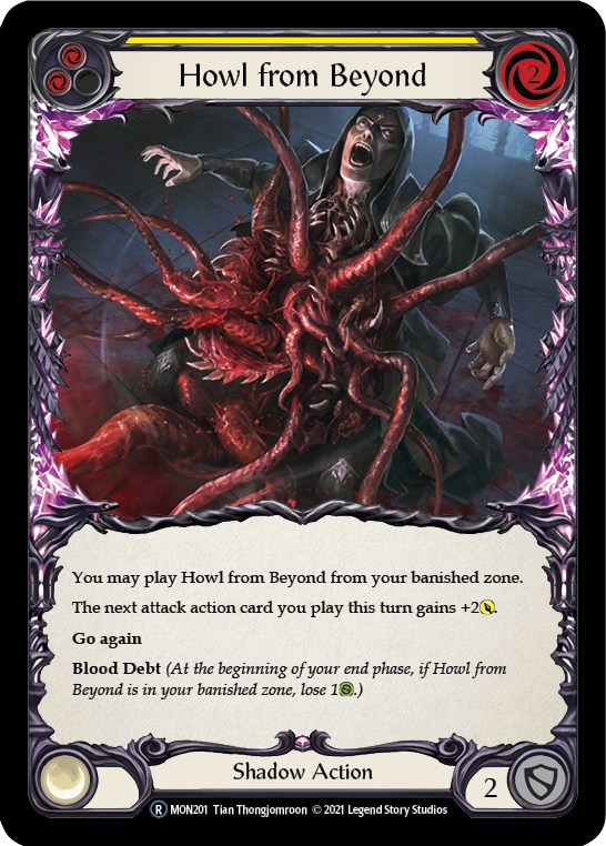 Howl from Beyond (Yellow) (Rainbow Foil) [U-MON201-RF] Unlimited Edition Rainbow Foil | Shuffle n Cut Hobbies & Games
