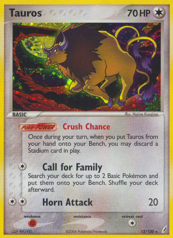 Tauros (12/100) [EX: Crystal Guardians] | Shuffle n Cut Hobbies & Games