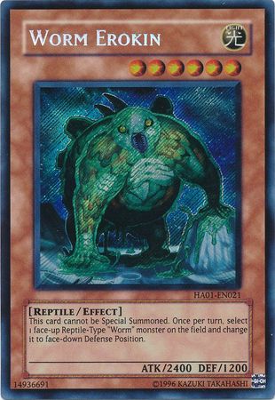 Worm Erokin [HA01-EN021] Secret Rare | Shuffle n Cut Hobbies & Games