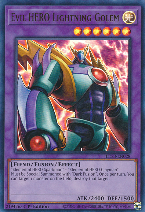 Evil HERO Lightning Golem [LDS3-EN028] Ultra Rare | Shuffle n Cut Hobbies & Games