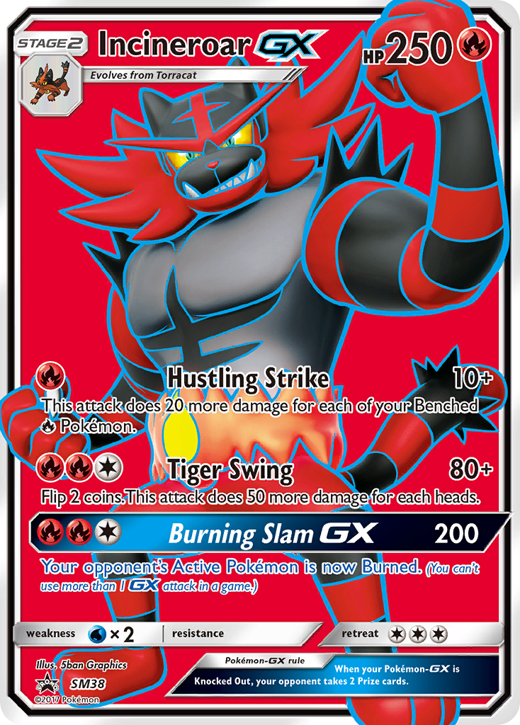 Incineroar GX (SM38) [Sun & Moon: Black Star Promos] | Shuffle n Cut Hobbies & Games