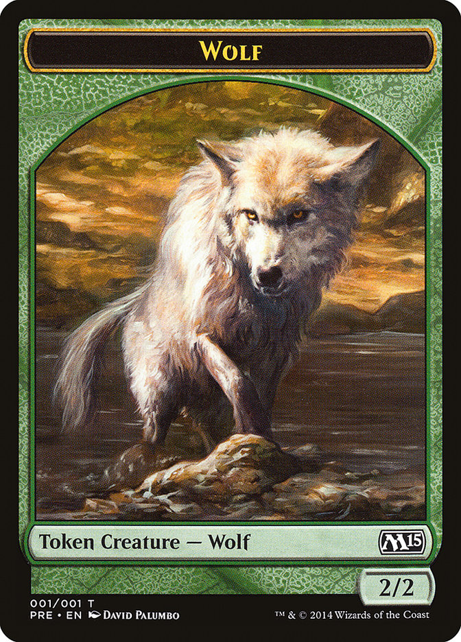 Wolf Token [Magic 2015 Prerelease Promos] | Shuffle n Cut Hobbies & Games