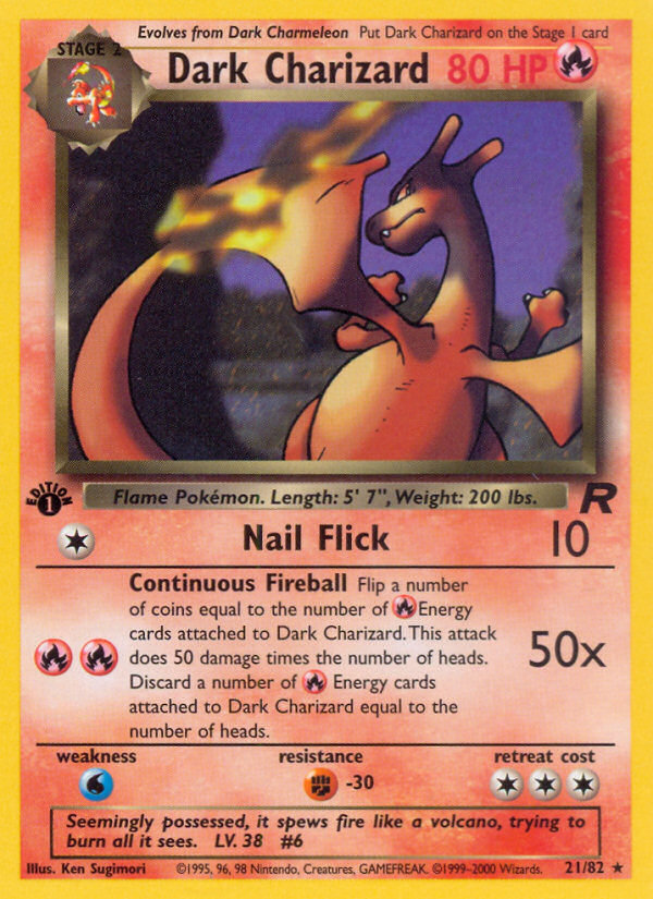 Dark Charizard (21/82) [Team Rocket 1st Edition] | Shuffle n Cut Hobbies & Games