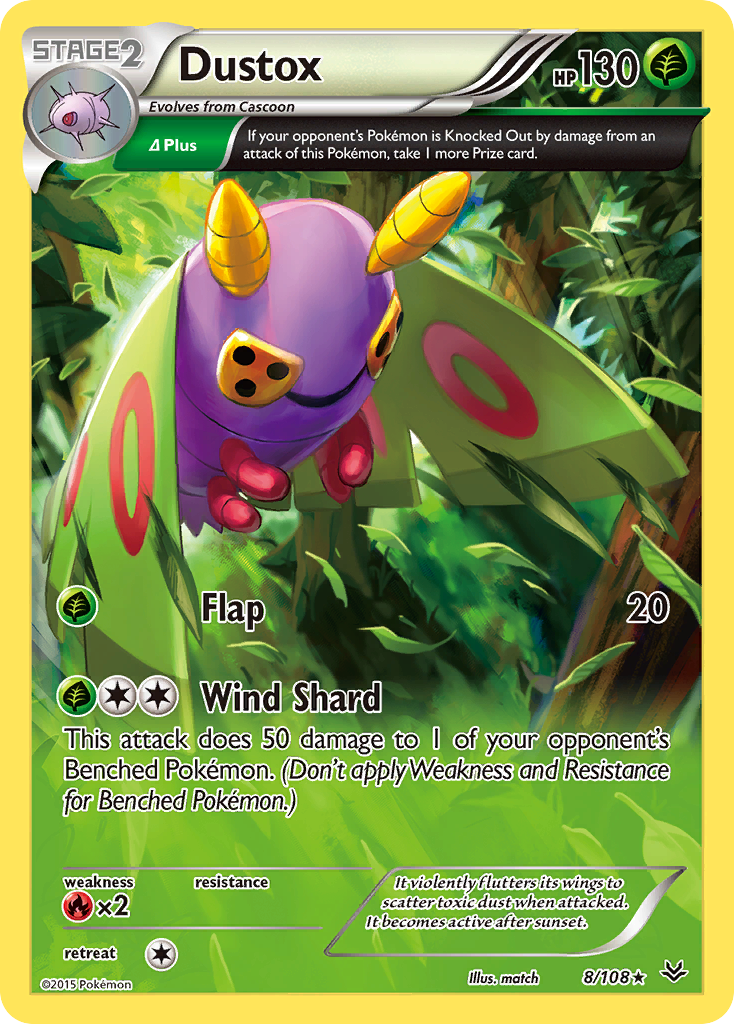 Dustox (8/108) [XY: Roaring Skies] | Shuffle n Cut Hobbies & Games