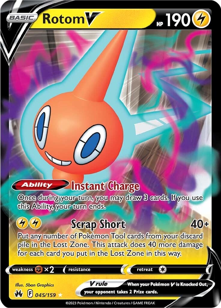 Rotom V (045/159) [Sword & Shield: Crown Zenith] | Shuffle n Cut Hobbies & Games