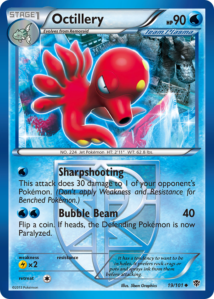 Octillery (19/101) [Black & White: Plasma Blast] | Shuffle n Cut Hobbies & Games