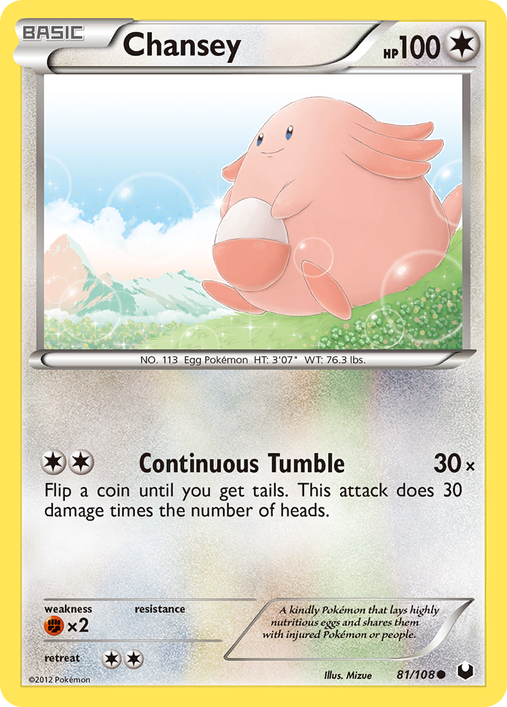 Chansey (81/108) [Black & White: Dark Explorers] | Shuffle n Cut Hobbies & Games