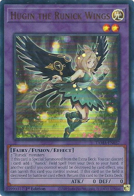 Hugin the Runick Wings [TAMA-EN037] Ultra Rare | Shuffle n Cut Hobbies & Games