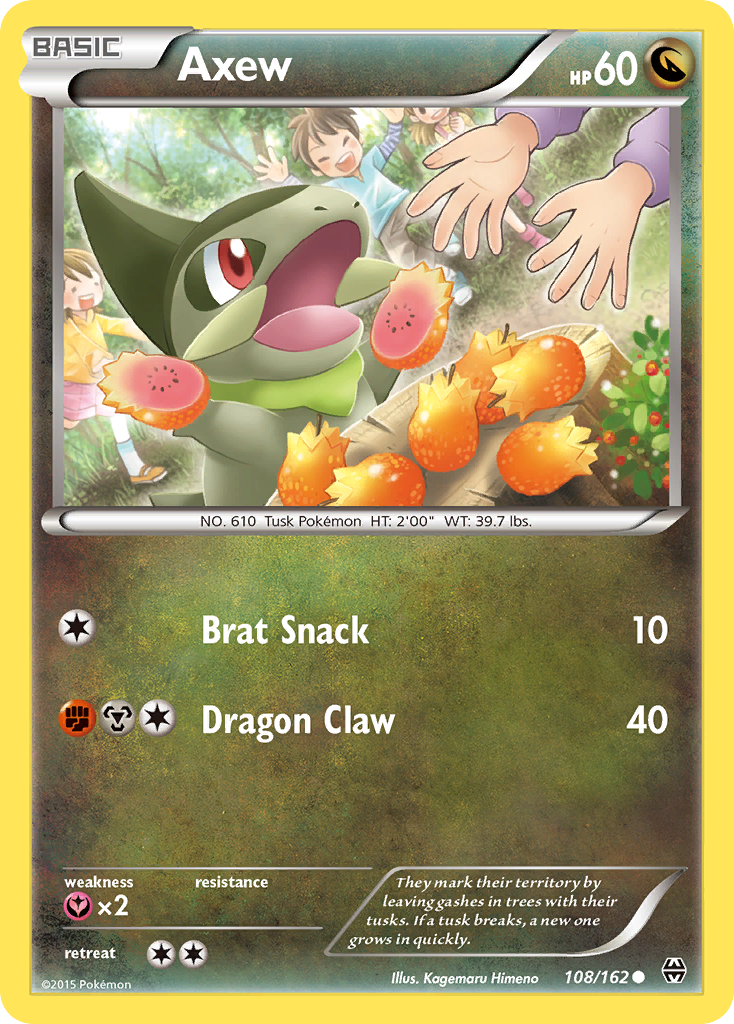 Axew (108/162) [XY: BREAKthrough] | Shuffle n Cut Hobbies & Games