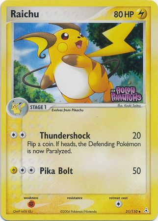 Raichu (51/110) (Stamped) [EX: Holon Phantoms] | Shuffle n Cut Hobbies & Games